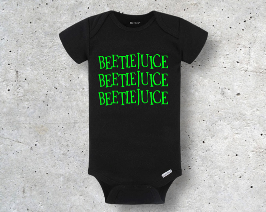 Beetlejuice Onesie | Glow in the Dark Clothes | Spooky Baby Clothes | Never Trust the Living