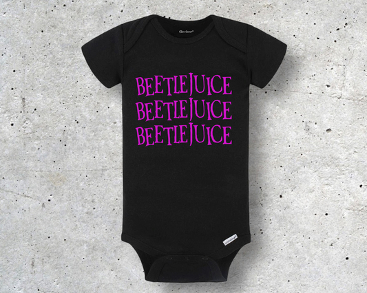 Beetlejuice Onesie | Glow in the Dark Clothes | Spooky Baby Clothes | Never Trust the Living