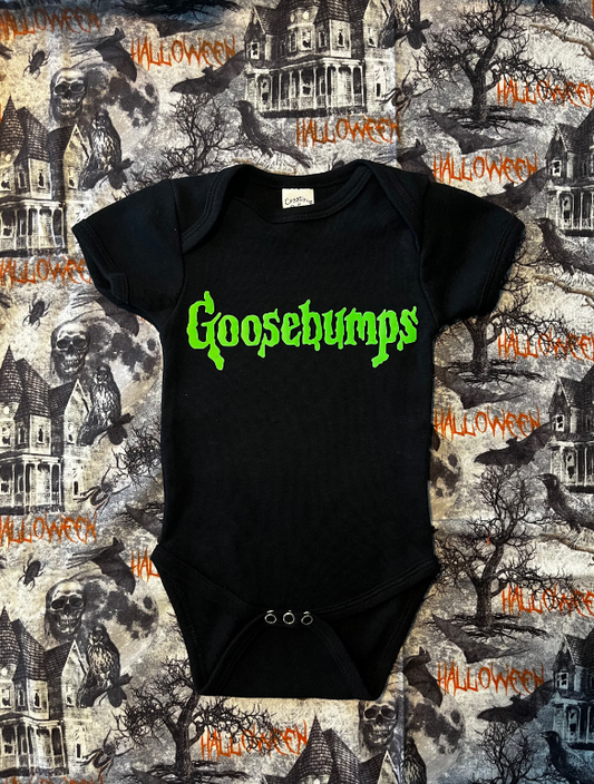 Glow in the Dark Goosebumps Onesie | Baby Clothing | Horror | Little Monster | R.L. Stein | Kids Halloween Clothes