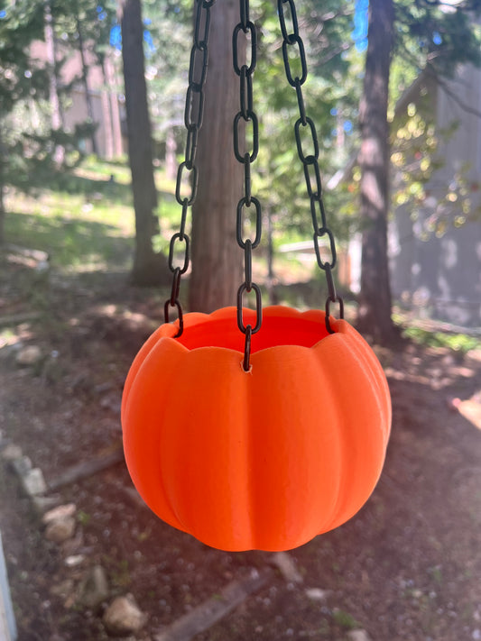 Hanging Pumpkin Planter on Chain | Plant Lover | Halloween Planter | Pumpkin Plants