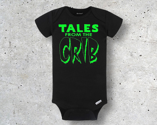 Glow in the Dark Tales from the Crib Onesie | Spooky Baby Clothes | Tales from the Crypt