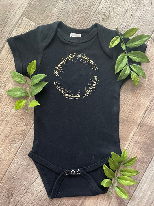 Lord of the Rings Onesie | Ring of Power | The Hobbit | Lord of the Rings Baby Clothes | Hobbit Onesie