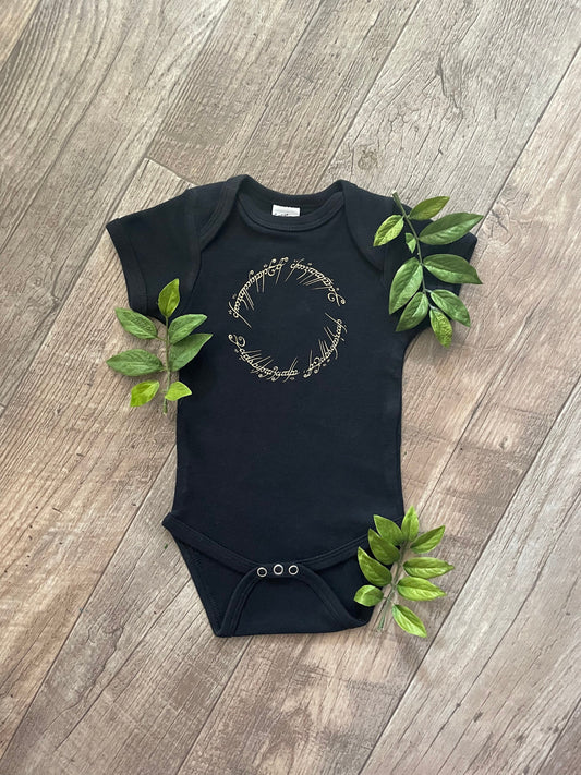 Lord of the Rings Onesie | Ring of Power | The Hobbit | Lord of the Rings Baby Clothes | Hobbit Onesie