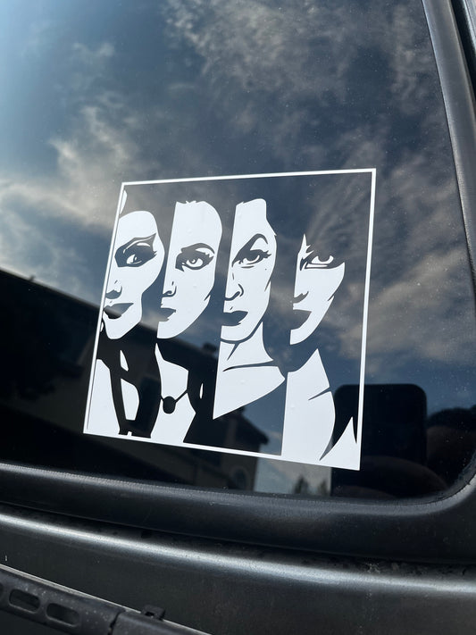 Goth Girl Decal Sticker | Elvira | Vampira | Lily Munster | Morticia Addams