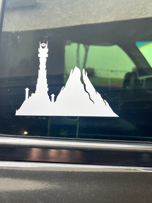 Mordor Mount Doom Decal Sticker | Lord of the Rings Decal | Middle Earth Decal