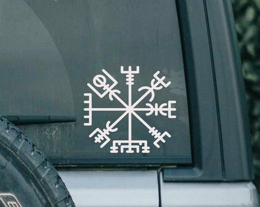 Vegvísir Decal | Compass Decal | Icelandic Symbols | Viking Symbols | Nordic Compass