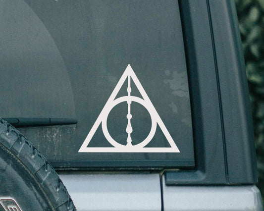 Deathly Hallows Decal | Harry Potter Decal | Elder Wand | Cloak of Invisibility | Resurrection Stone | Harry Potter Symbol