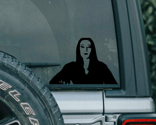 Morticia Addams Decal | The Addams Family | Goth Queen Decal | Horror Queen | Morticia Addams Decal for Cars, Laptops, Water Bottles