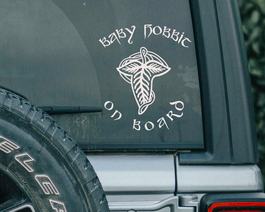 Baby Hobbit on Board Decal | Lord of the Rings Decal | Going on an Adventure | Little Hobbit | Hobbitcore