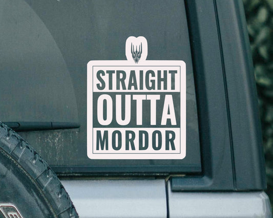 Straight Outta Mordor Decal | Lord of the Rings Decal | Sauron Decal | Middle Earth | Lord of the Rings Decal for Cars, Water Bottles etc