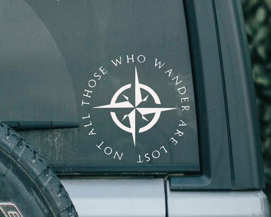 Not All Those Who Wander Are Lost Decal | Lord of the Rings Decal | J.R.R. Tolkien Quote | Lord of the Rings Decal for Cars, Laptops, etc