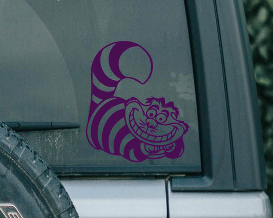 Cheshire Cat Decal | Alice in Wonderland Decal | Down the Rabbit Hole | Tea Party | Follow the White Rabbit