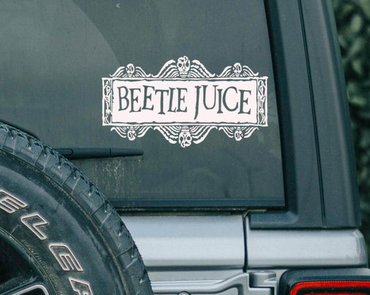 Beetlejuice Decal | Never Trust the Living | Beetlejuice Logo | Beetlejuice Decal for Cars, Laptops, Water Bottles and More