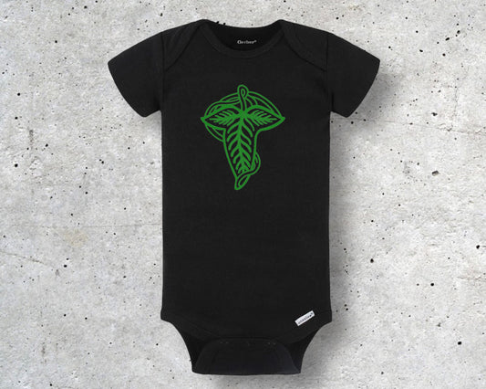 Leaves of Lorien Onesie | Hobbit Onesie | Baby Hobbit Clothes | Baby Lord of the Rings Clothes